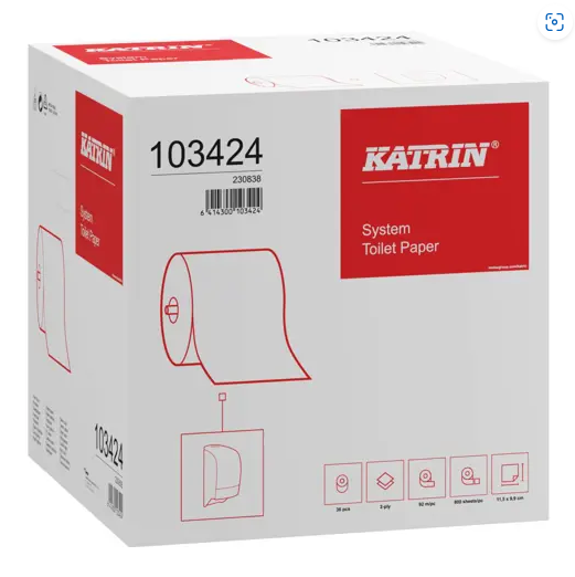 Toilet Roll - Katrin System 800 - Eco - 92m - Case of 36