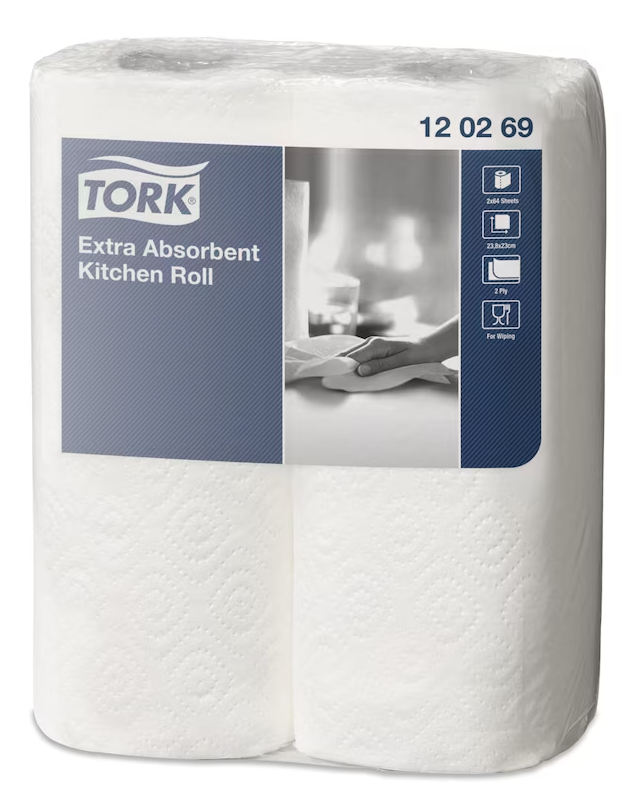 Tork Extra Absorbent Kitchen Paper Towel Roll White - Case of 24