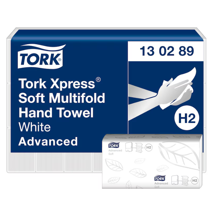 Tork H2 Premium - Folded Hand Towels - Interfold - 2 Ply - Case of 3780