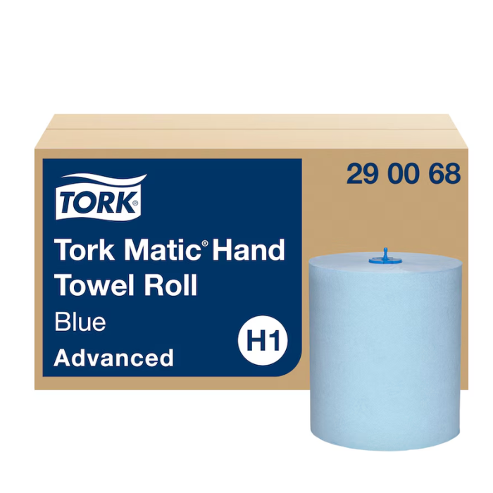 Tork H1 Advanced Matic - Blue Hand Towel Roll 2 Ply - 150m/38mm Core - Case of 6