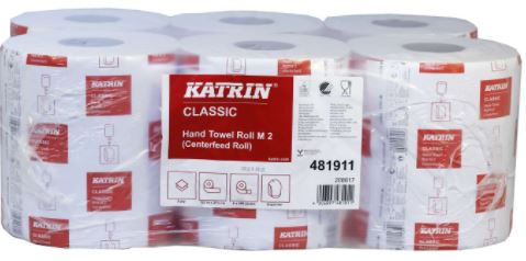 Katrin Classic Hand Towel Roll M2 - 2 Ply - White - Case of 6