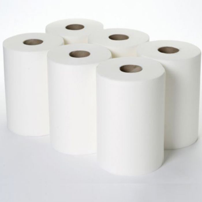 Airlaid 1 Ply Wiper Roll 50m Roll - White - Case of 6