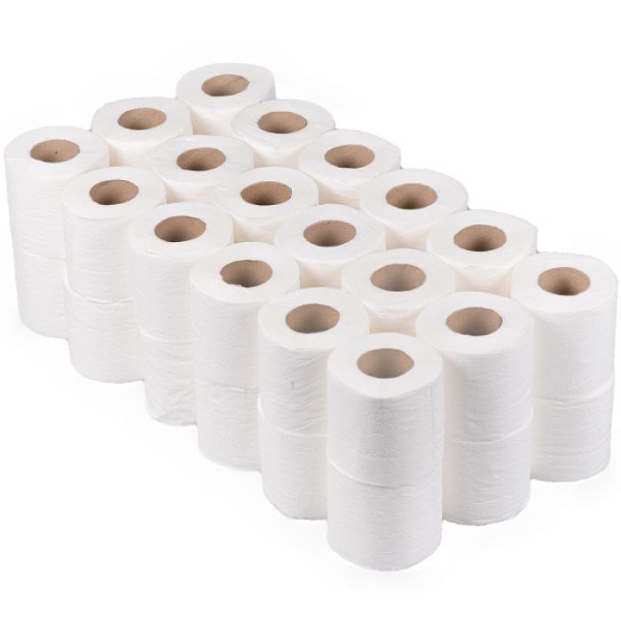 200 Sheet Toilet Rolls 2 Ply - White - Case of 36