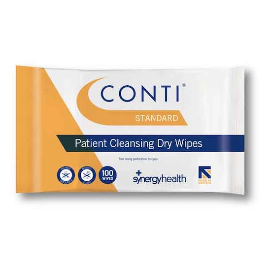 Conti Standard Dry Wipes - Medium - 20 x 32cm Pack of 100 Wipes