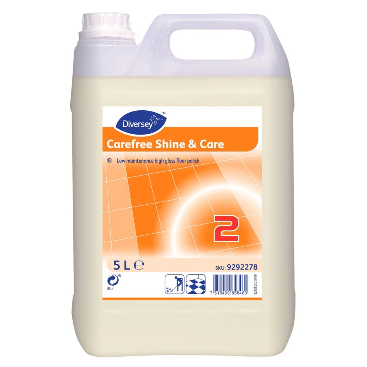 Diversey Carefree Shine and Care Floor Polish - 5L (Previously Carefree Eternum)