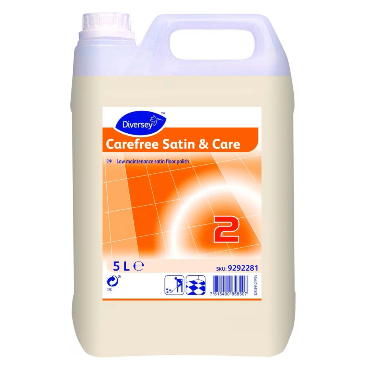 Diversey Carefree Satin and Care Floor Polish - 5L (Previously Carefree Emulsion)