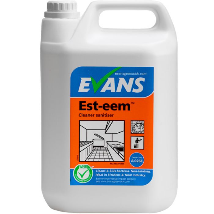 Evans Est-eem Cleaner Sanitiser Refill - 5L