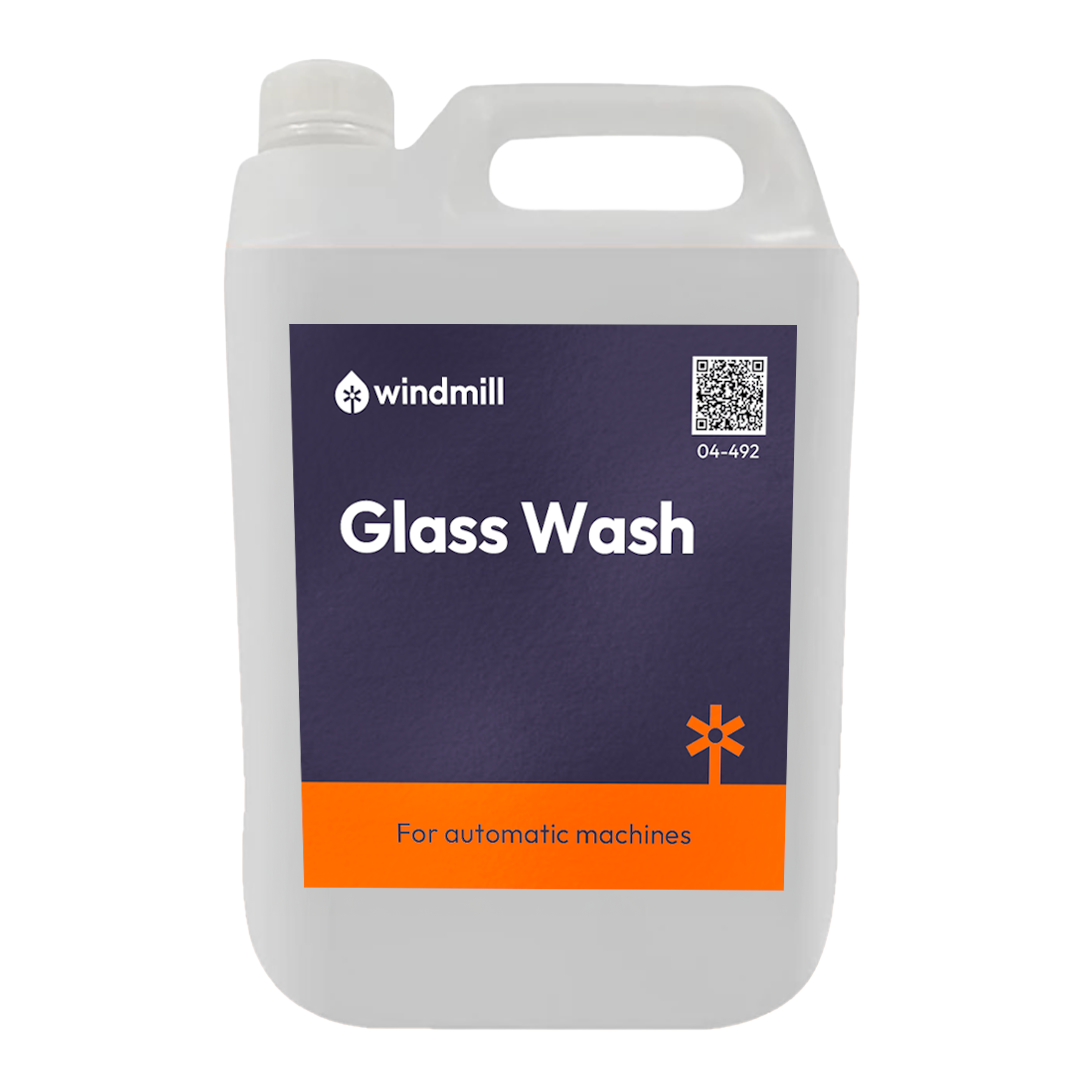 Glass Machine Rinse Windmill Glass Wash - For Automatic Machines - 2 x 5L - AUK Hygiene