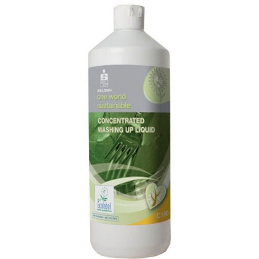Selden Ecoflower Washing Up Liquid - Eco-Friendly Neutral Detergent - 12x1L
