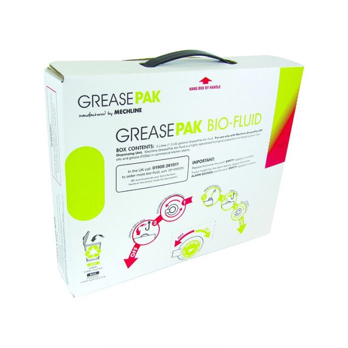 GreasePaK Biological Drain Maintenance Fluid - 3x5L Box