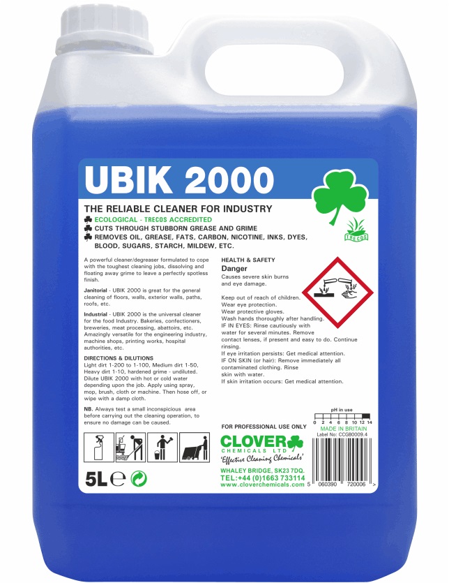 Clover Ubik 2000 Alkaline Universal Cleaner & Degreaser