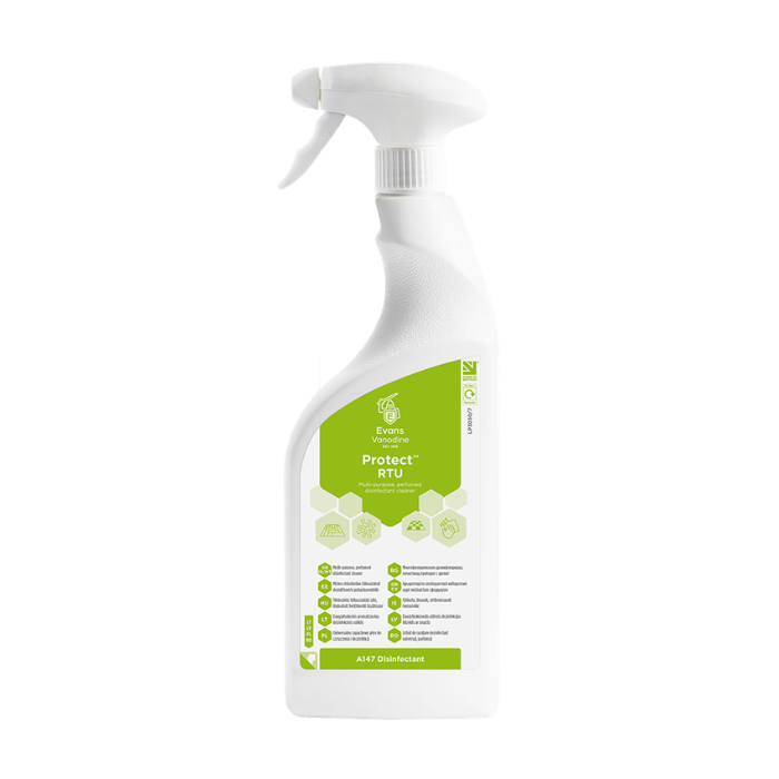 Evans Protect Disinfectant Cleaner RTU - 6 x 750ml