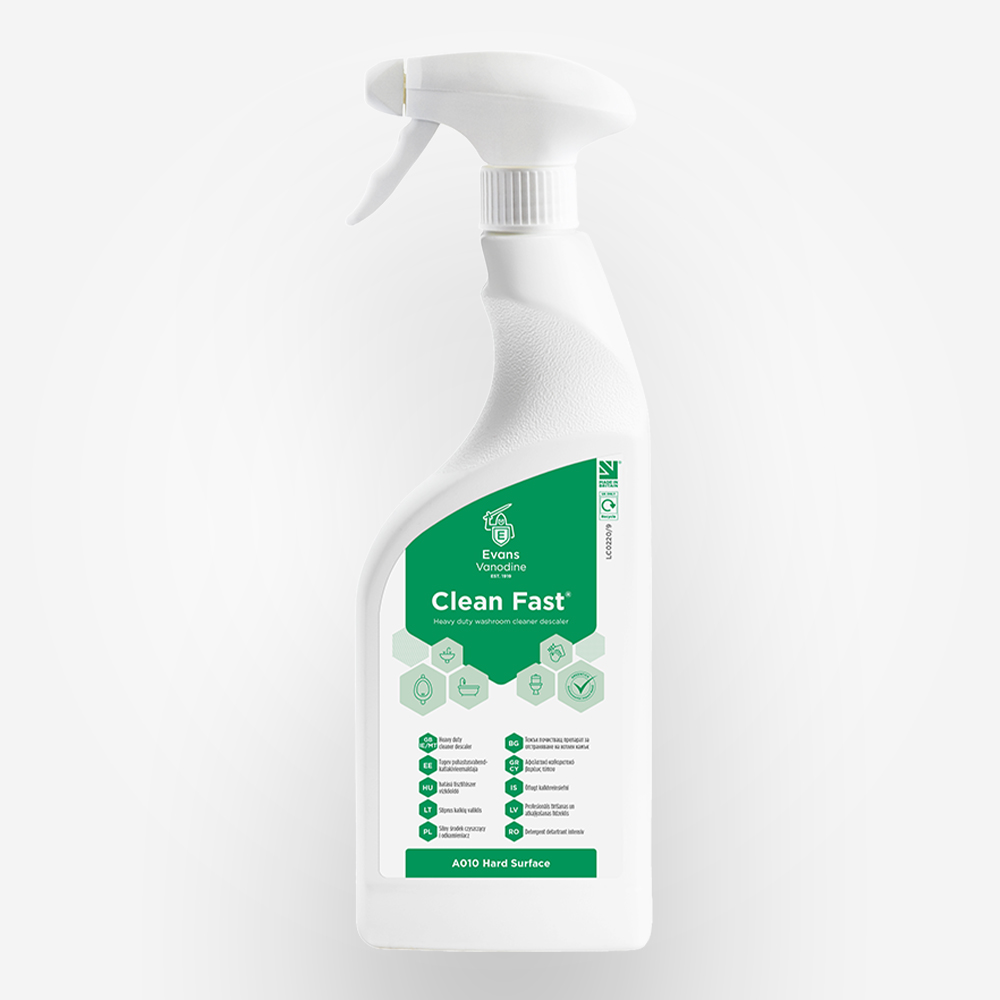 Heavy Duty Washroom Cleaner RTU - Evans Clean Fast - 6 x 750ml - AUK ...