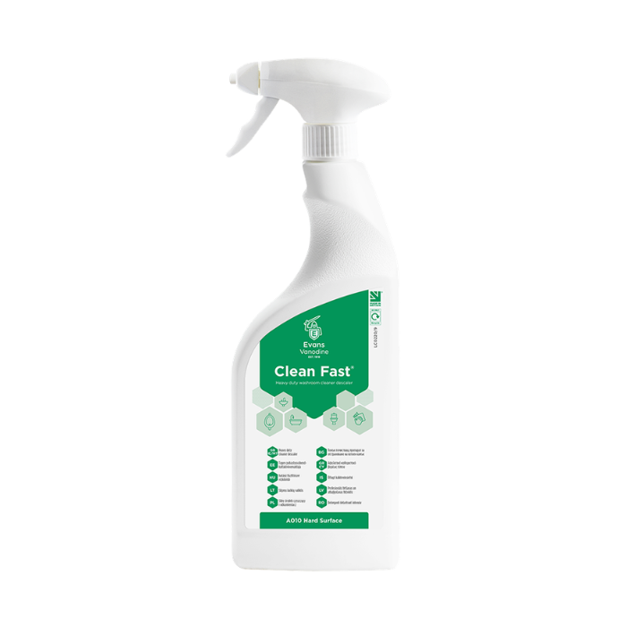 Evans Clean Fast Washroom Cleaner Descaler - 6 x 750ml
