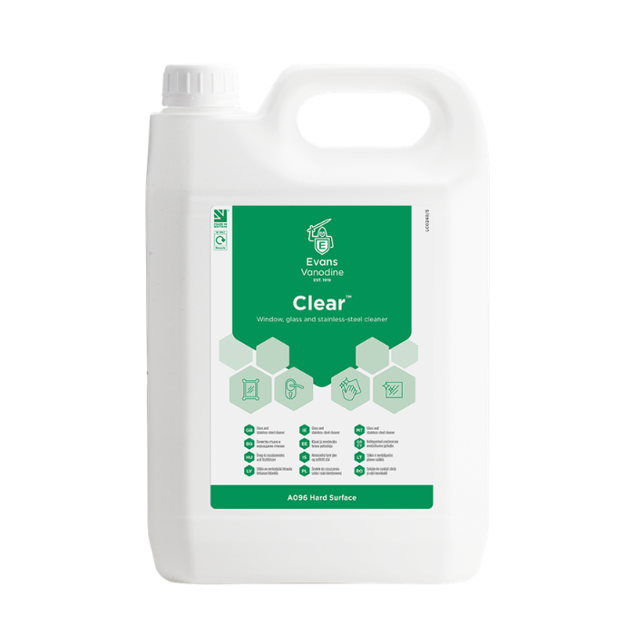 Evans Clear Glass Cleaner Refill - 5L