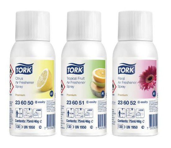 Tork Premium A1 Mixed Pack Aerosol Air Freshener Spray - 12x75ml