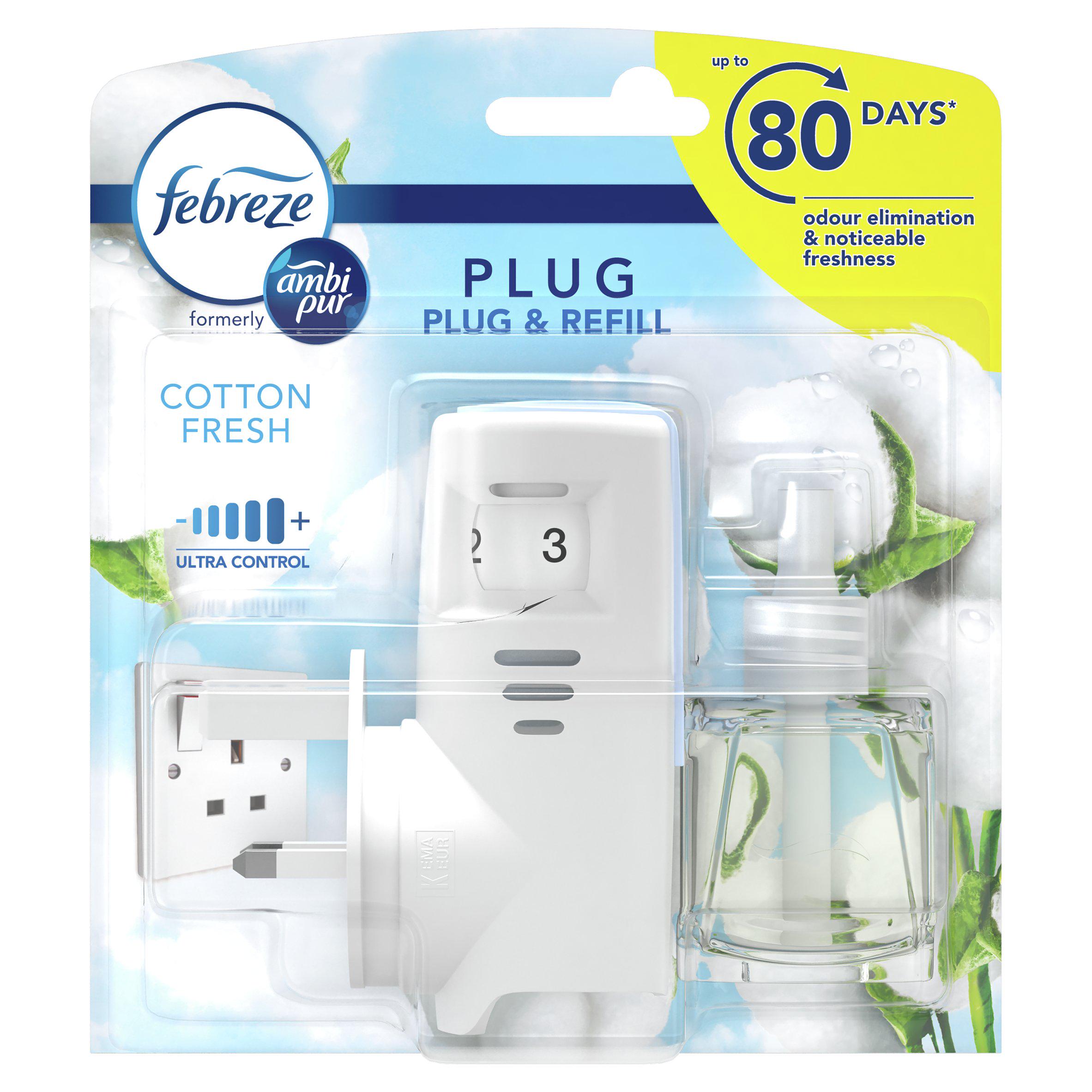 Febreze Plug-in Air Freshener Starter Kit Cotton