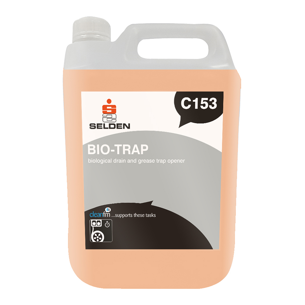 Selden Biotrap - Biological Drain & Grease Trap Opener For Use In Timed Dispenser - Case of 2x5L