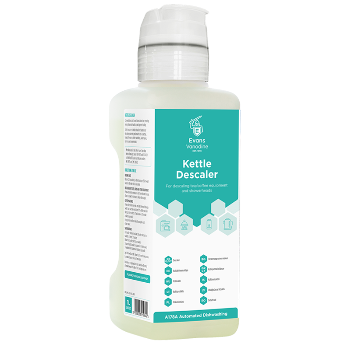Evans Kettle Descaler - Limescale Remover Concentrate - Case of 4x1L