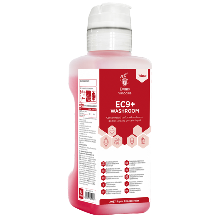 Evans EC9 Washroom - Cleaner Descaler Concentrate - Red Zone
