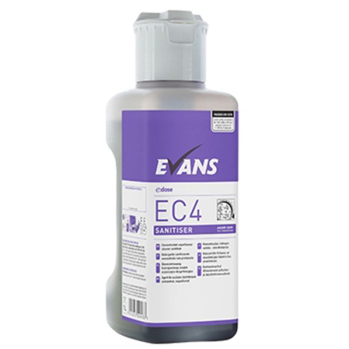 Evans EC4 Sanitiser - Purple Zone Cleaner Concentrate - 1L