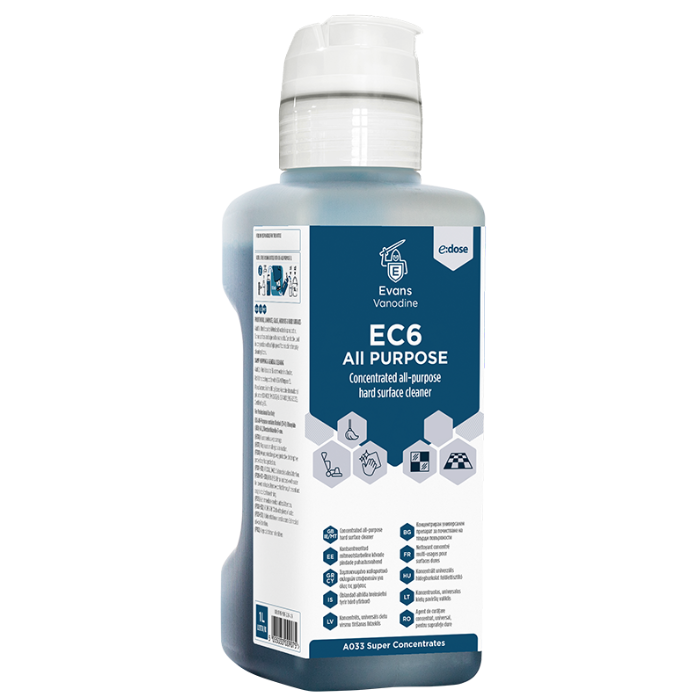 Evans EC6 All Purpose - Hard Surface Cleaner Concentrate - Blue Zone