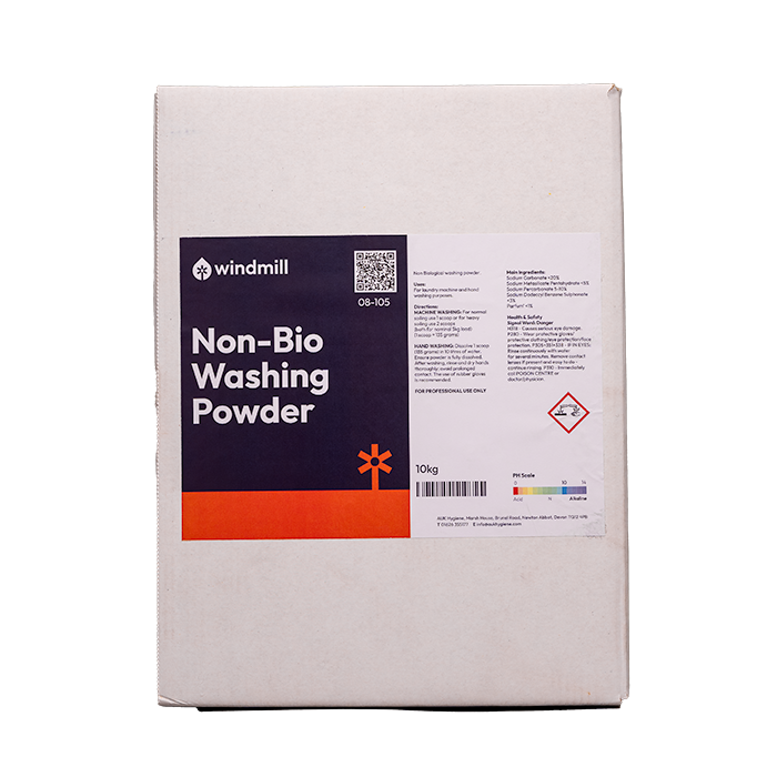 Non-Bio Washing Powder - Windmill - 10kg - AUK Hygiene