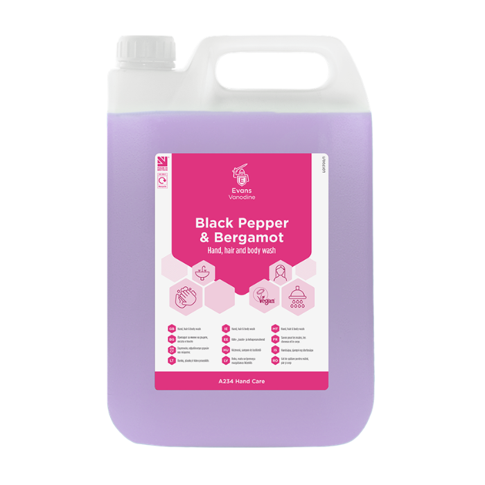 Evans Black Pepper and Bergamot - Hand Hair and Body Wash