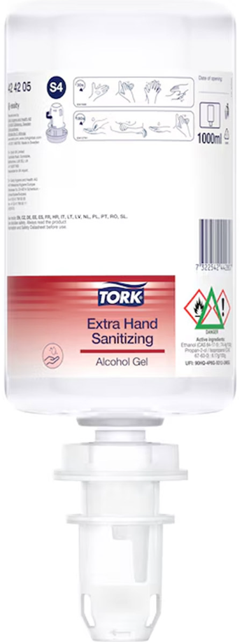Tork Extra Alcohol Hand Sanitising Gel - 6 x1L