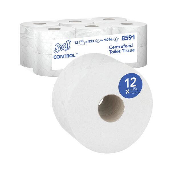 Scott Control 8591 Centrefeed Toilet Tissue - Case of 12
