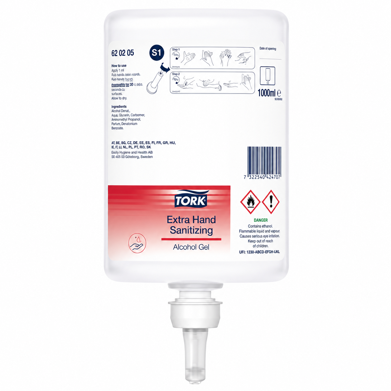 Tork Salubrin Hand Gel Sanitiser S1 