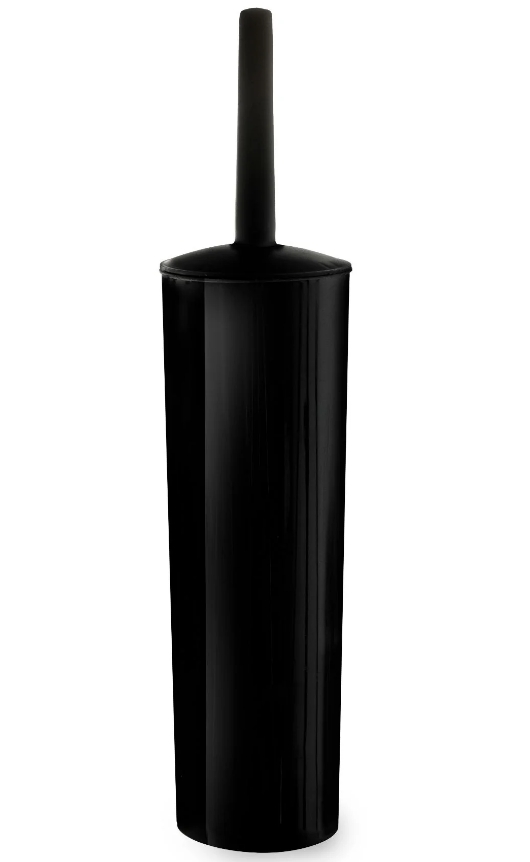 Plastic Toilet Brush & Holder - Black