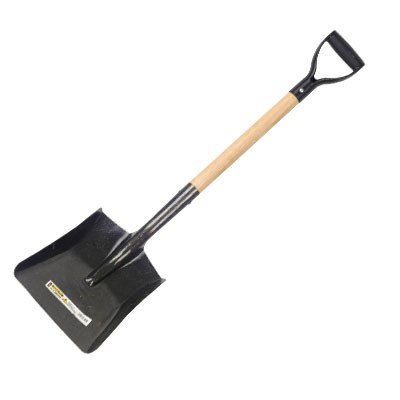 Hillbrush Steel Shovel with D-Grip & Wooden Handle - 300x220mm - 1020mm