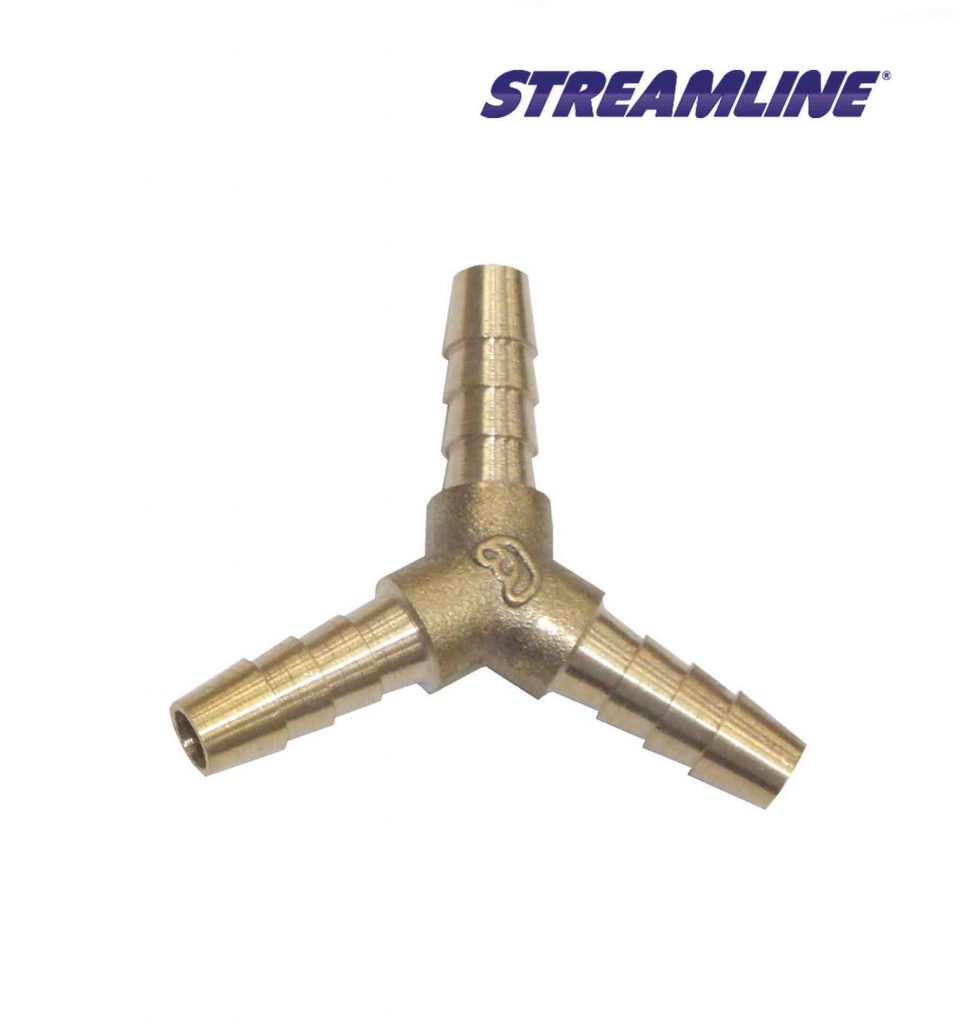 Brass Brush Y Piece - Suitable for 6mm Hose