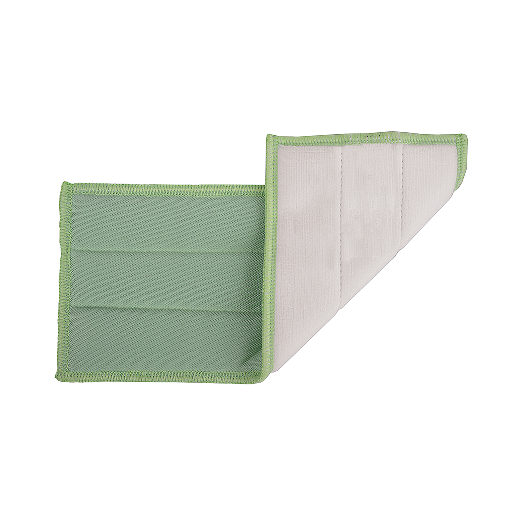 Cleano Replacement Microfibre Glass Cleaning Head - Green - Pack of 5