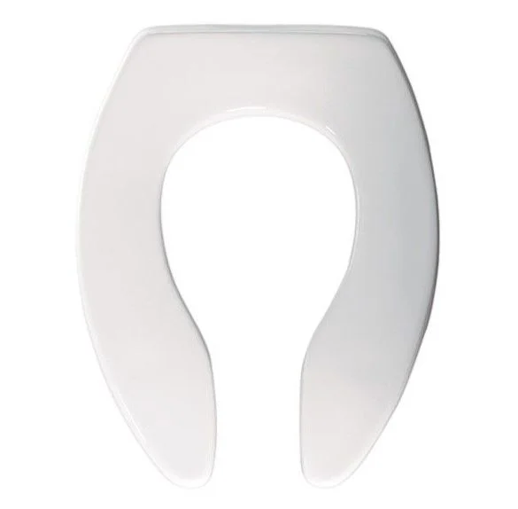 Open Front Anti-Vandal Toilet Seat - White