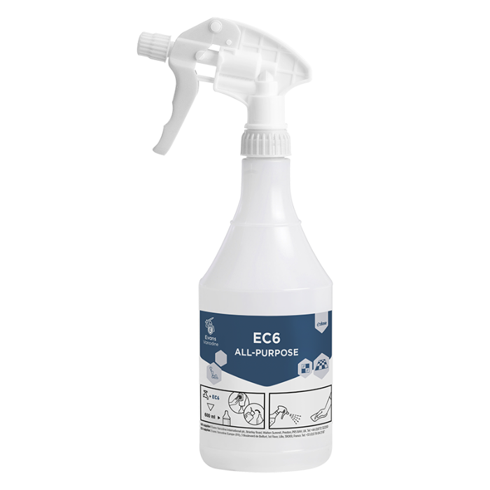 Evans EC6 All-Purpose - Printed Trigger Spray Bottle - White Spray Head