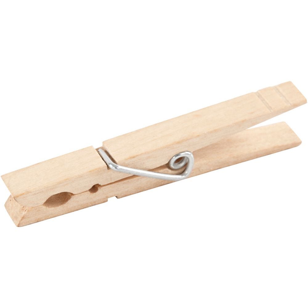 Wooden Clothes Pegs Pine - Case of 36 - AUK Hygiene