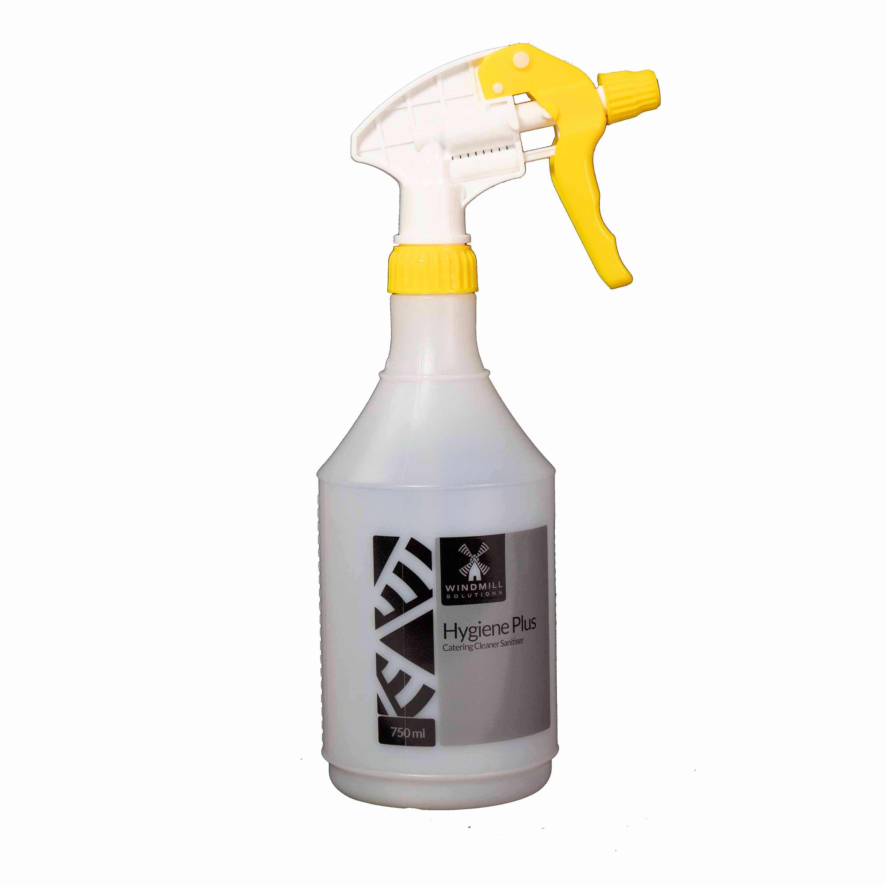 Windmill Hygiene Plus Cleaner 750ml Screen Printed Trigger Spray Complete with Yellow Trigger Spray