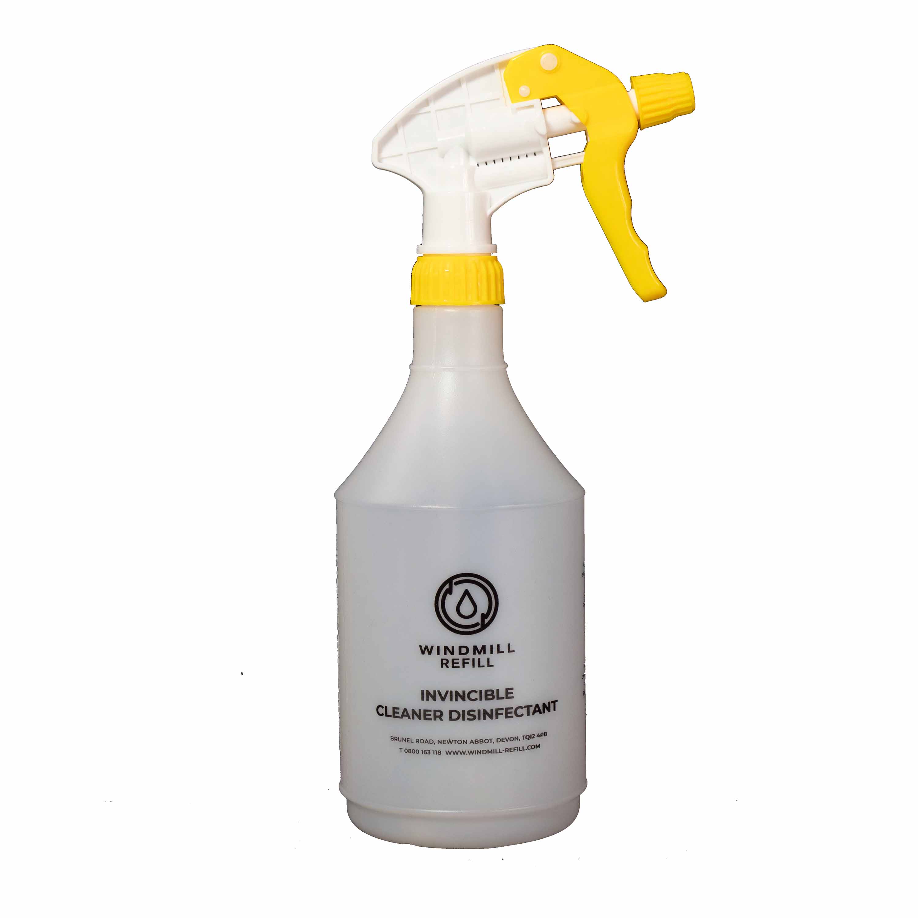 Windmill Invincible 750ml Screen Printed Trigger Spray Complete with Yellow Trigger Head
