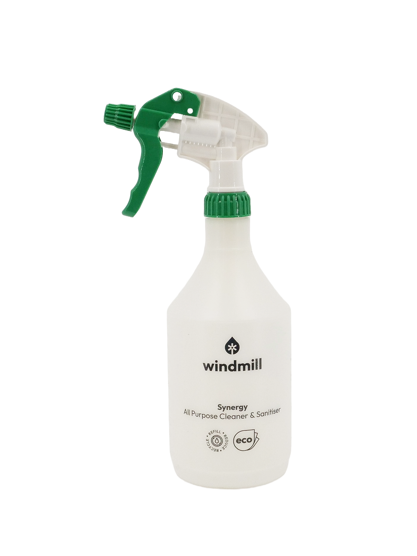 Synergy All Purpose Cleaner and Sanitiser Trigger Spray Bottle/Head - Windmill Refill - 750ml