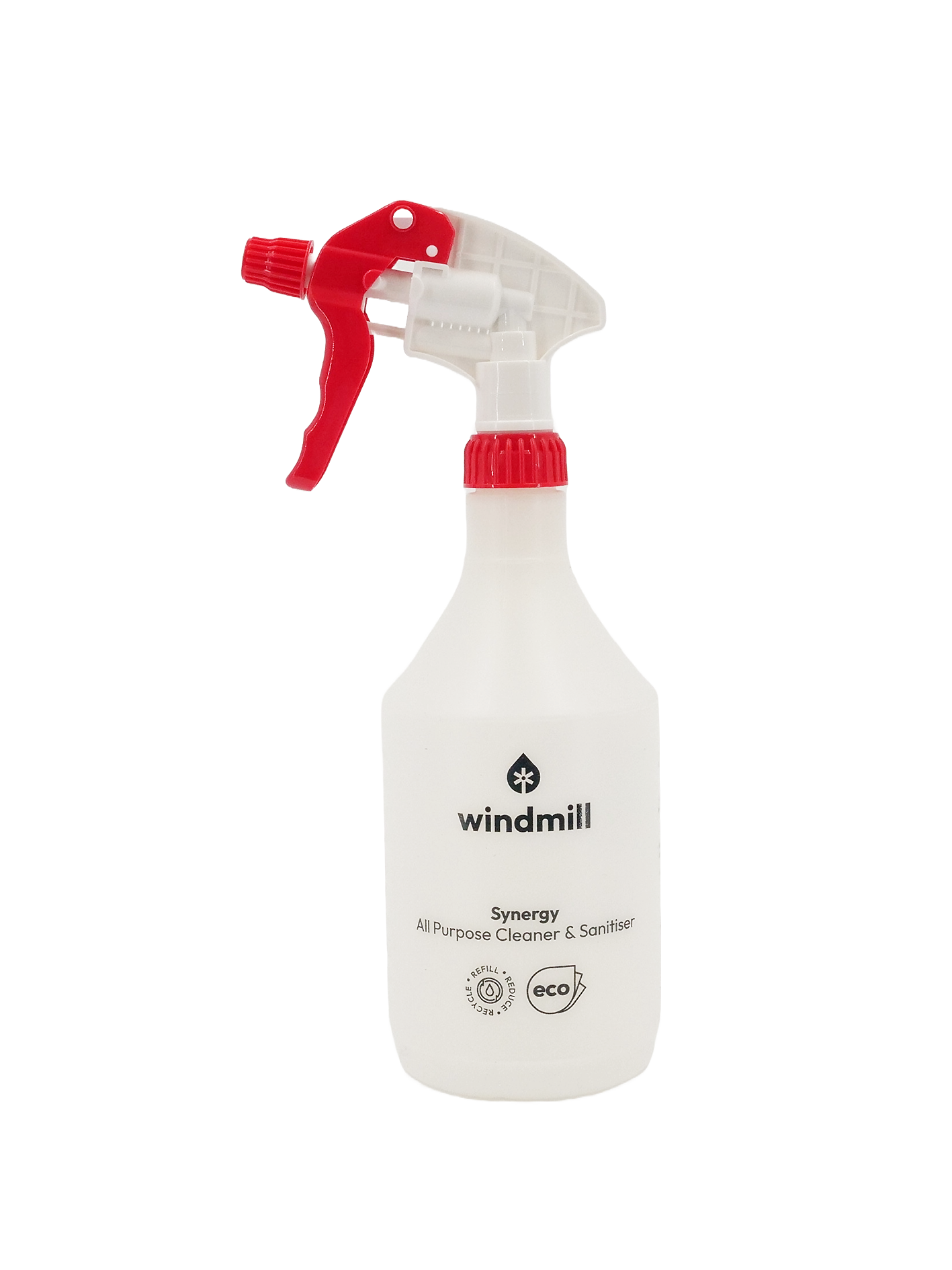 Synergy All Purpose Cleaner and Sanitiser Trigger Spray Bottle/Head - Windmill Refill - 750ml