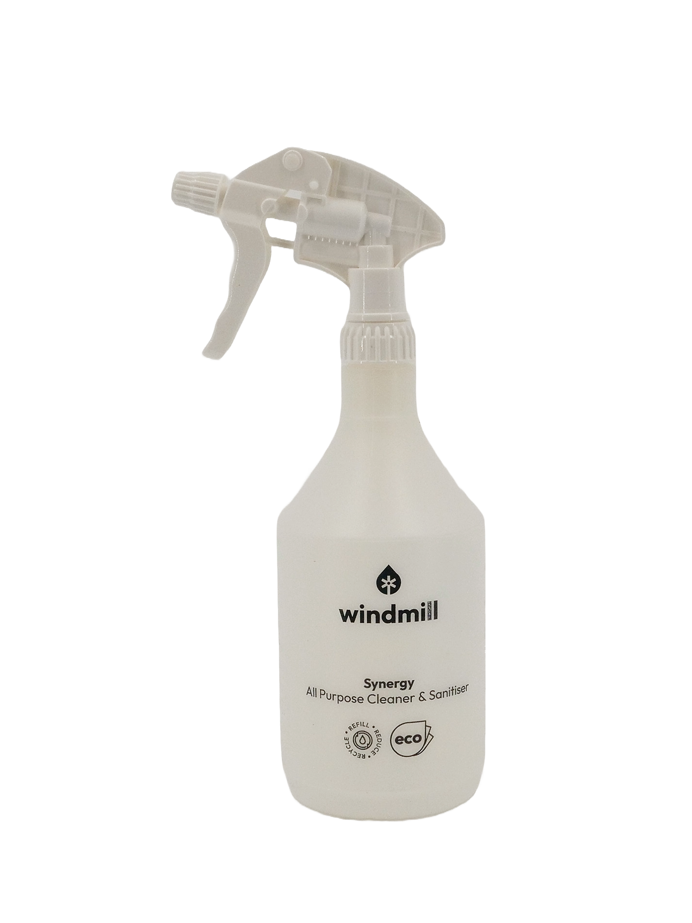 Synergy All Purpose Cleaner and Sanitiser Trigger Spray Bottle/Head - Windmill Refill - 750ml