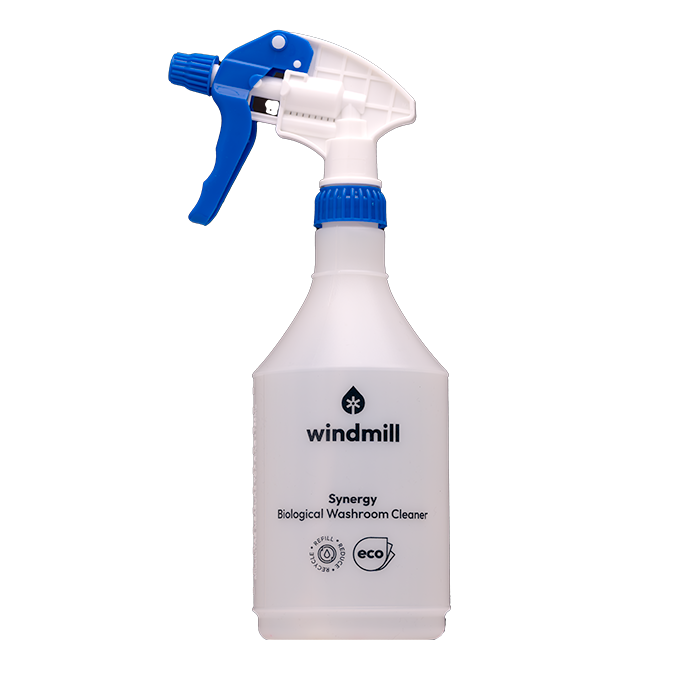 Synergy Washroom Cleaner Trigger Spray Bottle/Head - Windmill Refill - 750ml