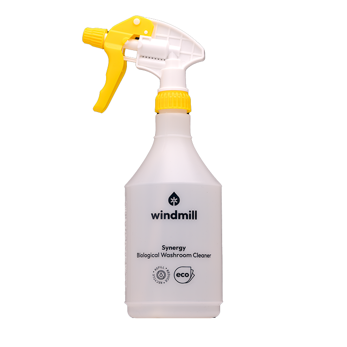 Synergy Washroom Cleaner Trigger Spray Bottle/Head - Windmill Refill - 750ml