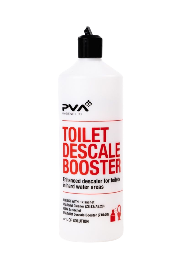 PVA Toilet Descale Booster Screen Printed Empty 1 Litre Bottle