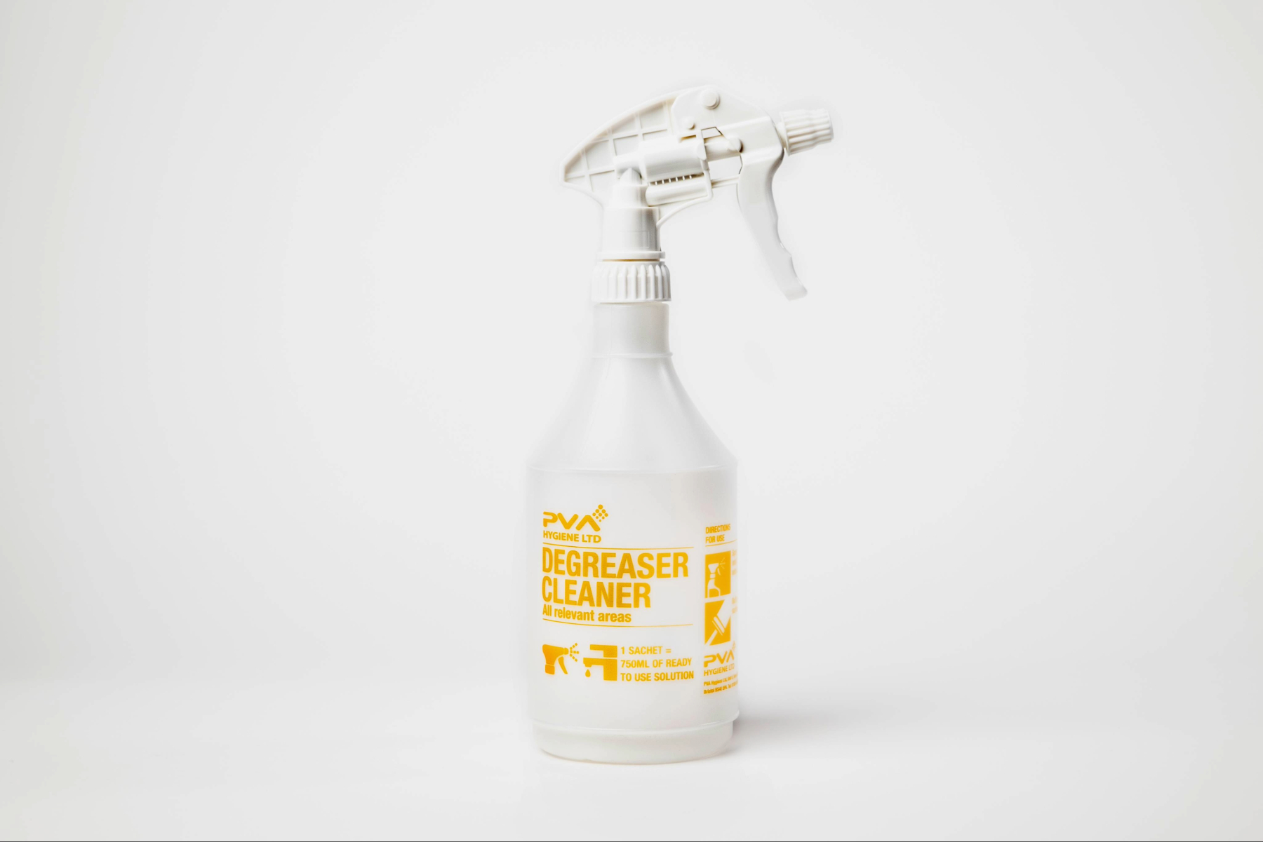 PVA Hygiene Degreaser Screen Printed Empty Trigger Spray Bottle - Degreaser Bottle