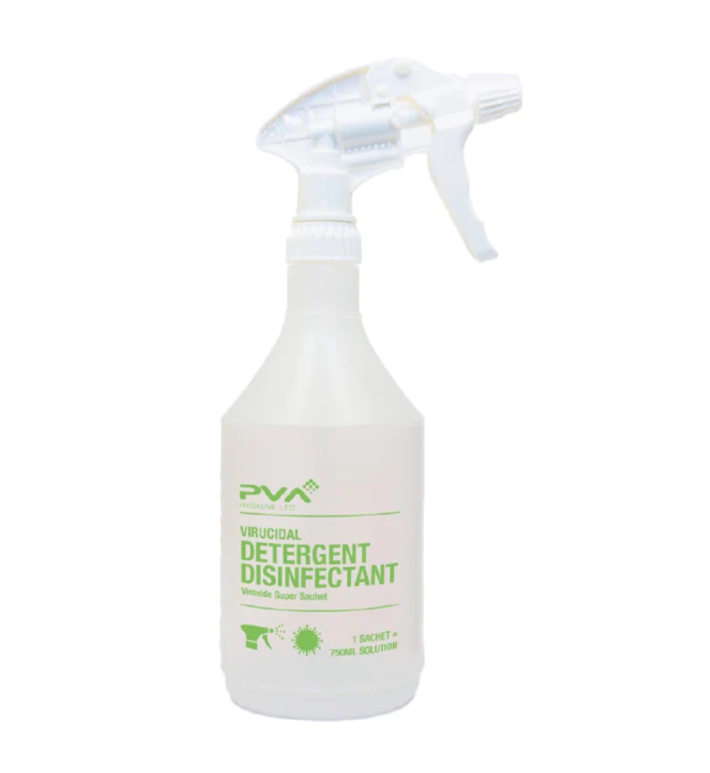 PVA Virucidal Detergent Disinfectant Screen Printed Empty Trigger Spray Bottle