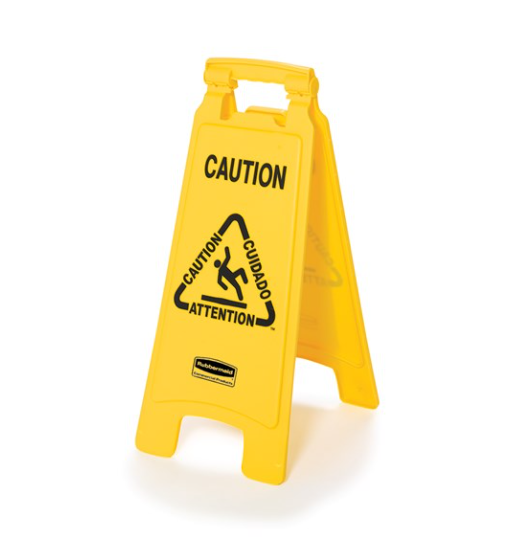 Rubbermaid Caution Yellow Sign - To Fit Over the Spill Pad Kit