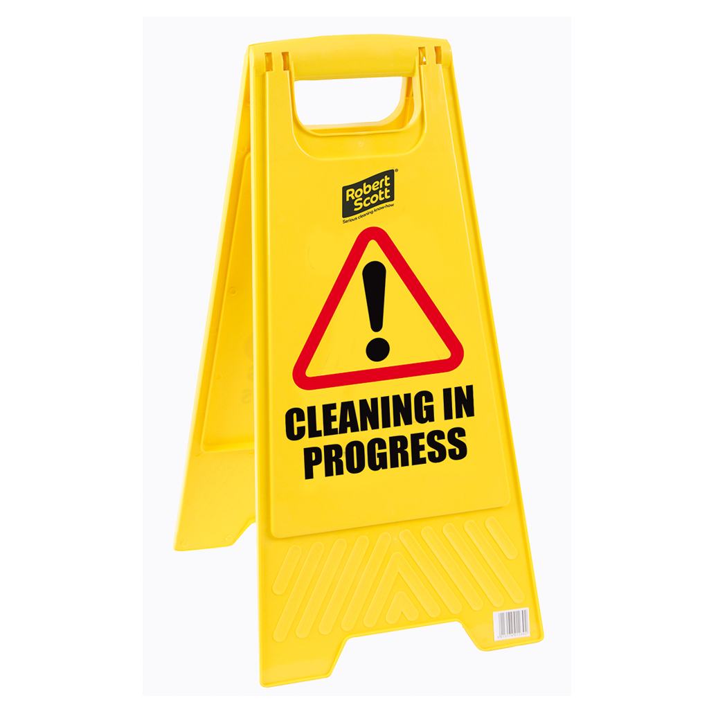 Yellow Safety Folding Sign - Cleaning in Progress